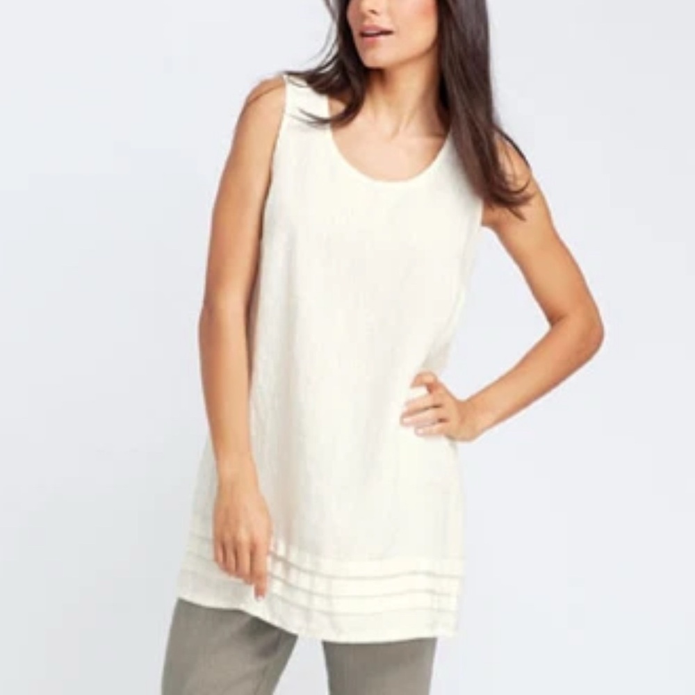 NEW Flax Tuck Tunic Dress/Top Medium